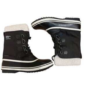 Sorel Winter Carnival Boots Womens Black Waterproof Insulated Snow Boots 9.5